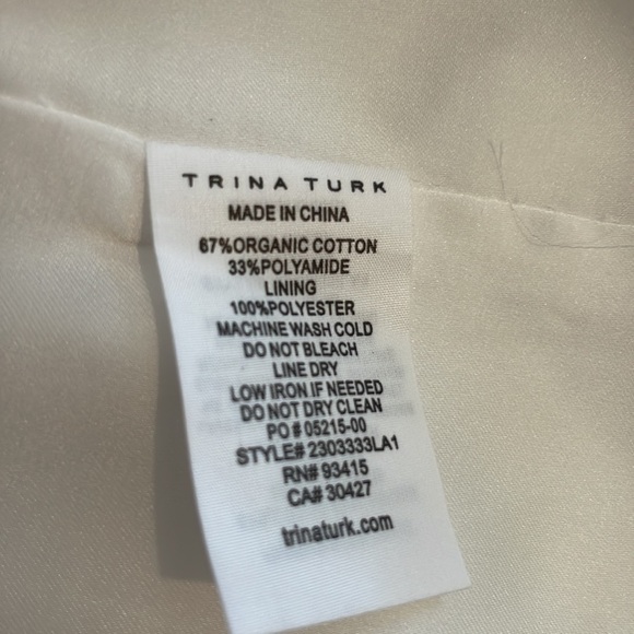 TRINA TURK White Sweet Dress Size 8, NWT - Picture 12 of 14